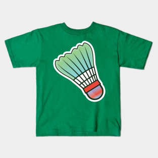 Shuttlecocks splash badminton vector, Badminton logo sticker design and Badminton Championship logo sticker design. Kids T-Shirt